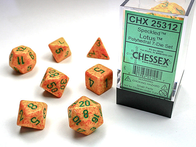 Chessex 7-Die set - Speckled - Lotus