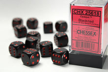 Chessex 16MM D6 Dice - Opaque - Black/Red