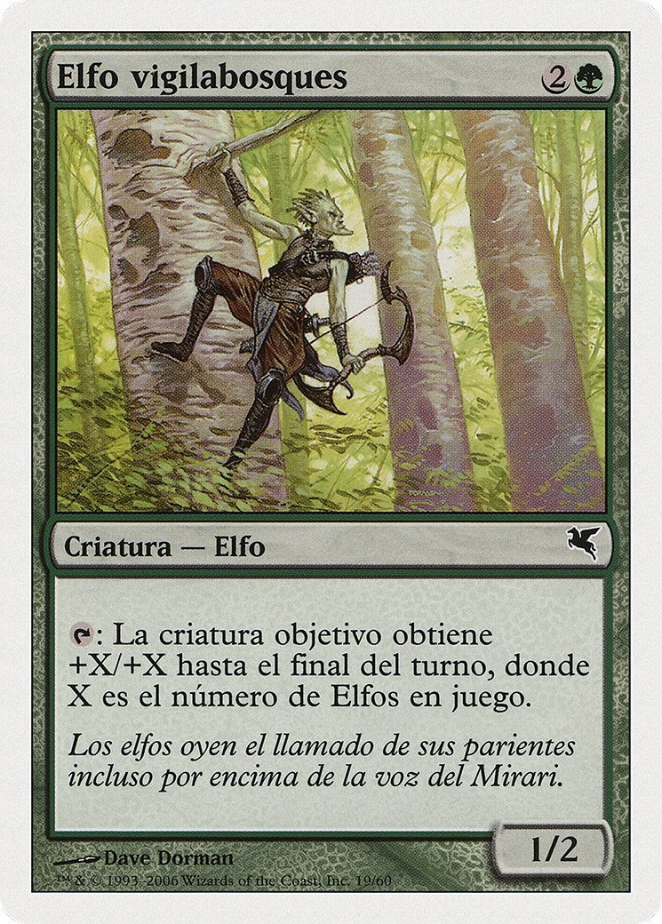 Image for Timberwatch Elf (Spanish) - "Elfo vigilabosques" (B19) (B19) - Magic: The Gathering