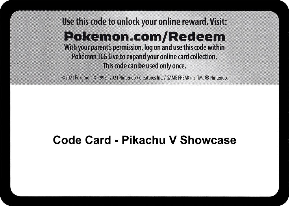 Image for Code Card - Pikachu V Showcase - Pokemon