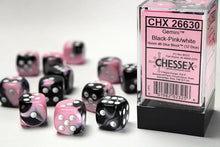 Chessex 16MM D6 Dice - Gemini - Black-Pink/White