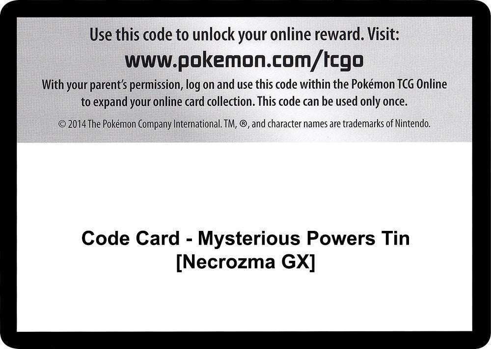 Image for Code Card - Mysterious Powers Tin [Necrozma GX] - Pokemon