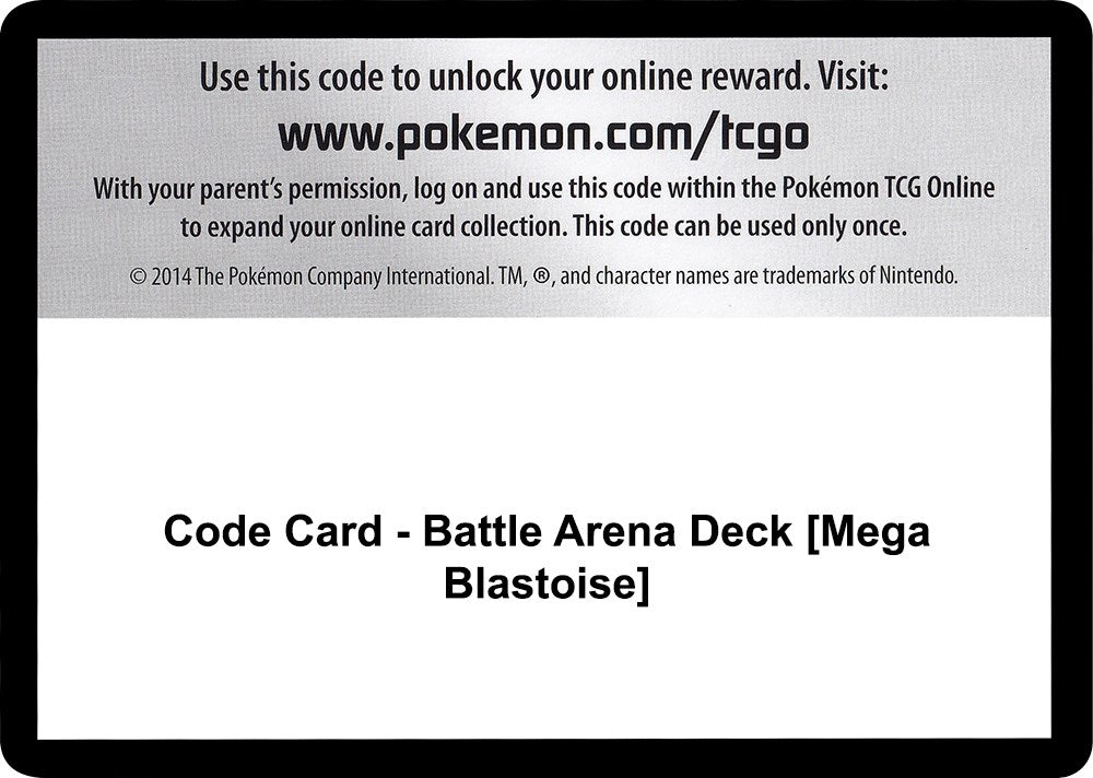 Image for Code Card - Battle Arena Deck [Mega Blastoise] - Pokemon