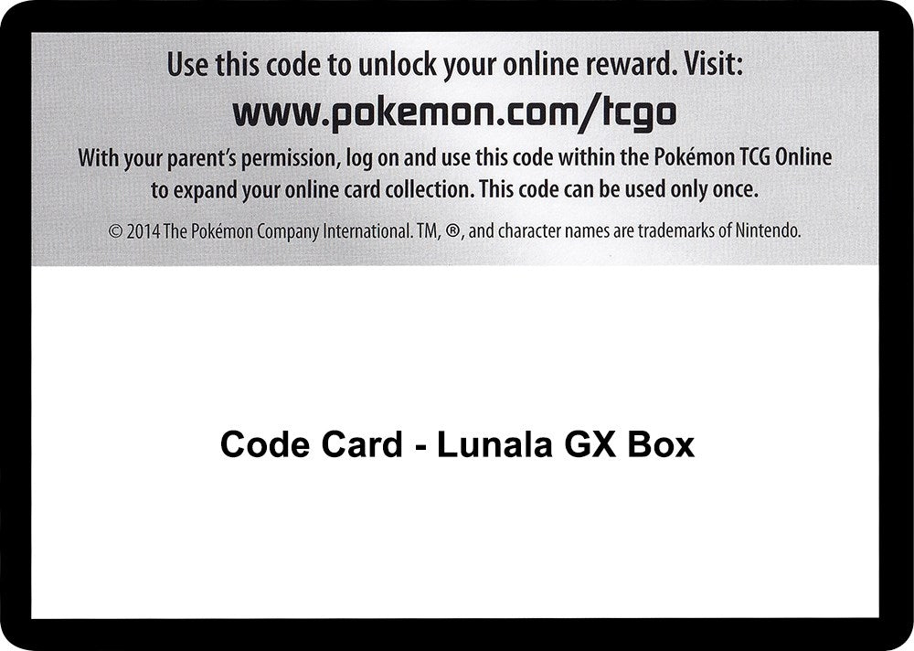 Image for Code Card - Lunala GX Box - Pokemon