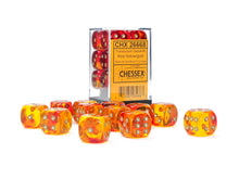 Chessex 16MM D6 Dice - Gemini Translucent - Red-Yellow/Gold