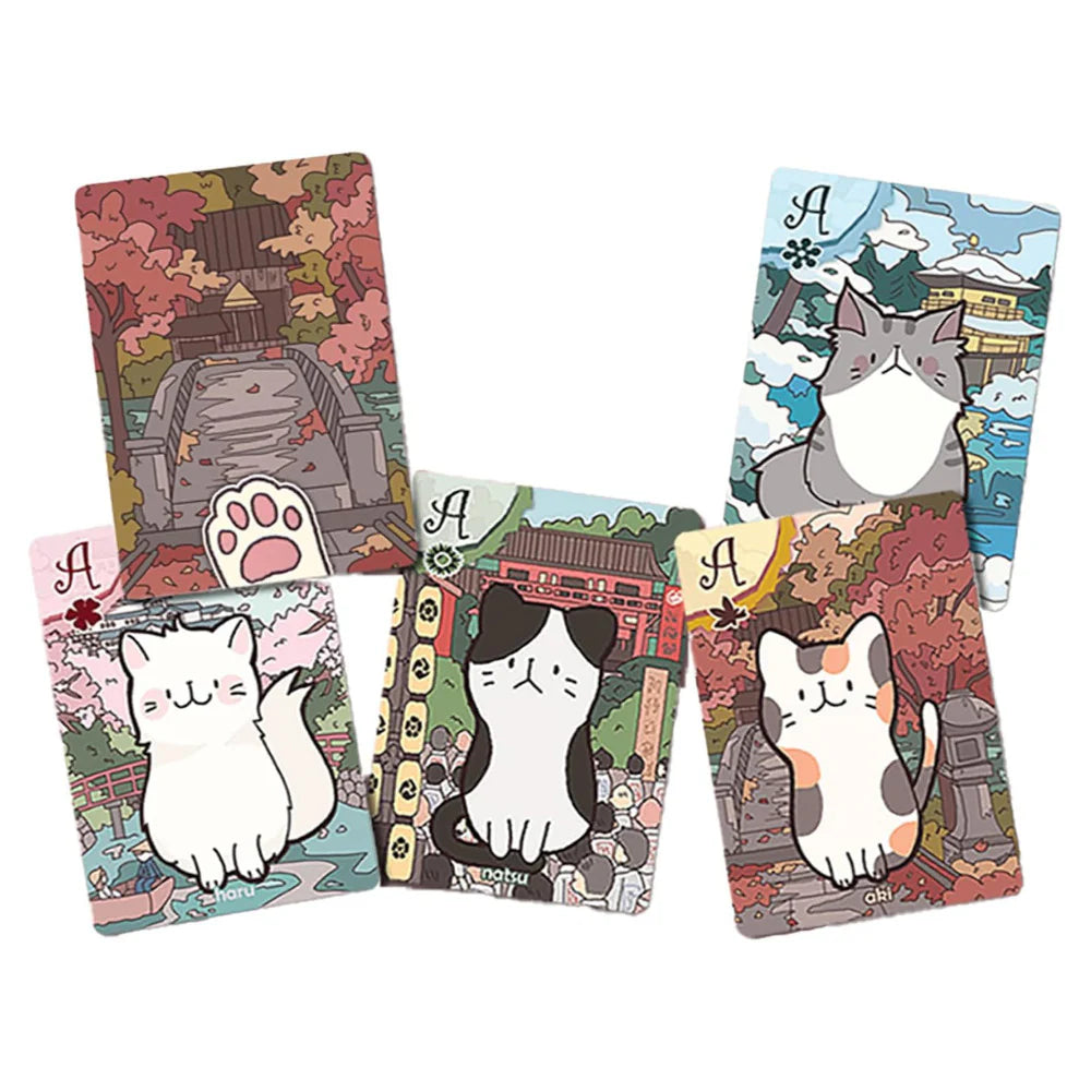 Playing Cats Fall Playing Cards