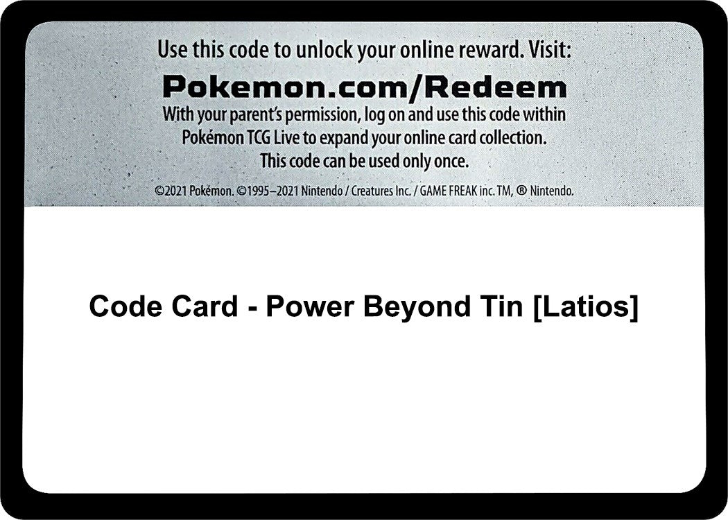 Image for Code Card - Power Beyond Tin [Latios] - Pokemon