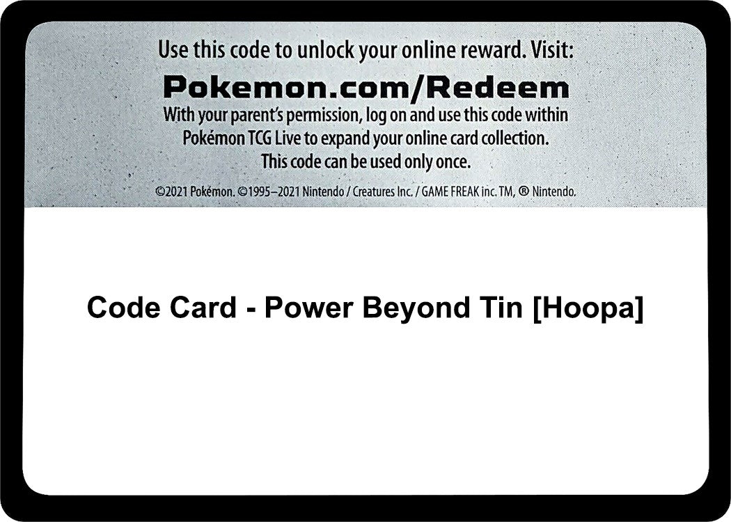 Image for Code Card - Power Beyond Tin [Hoopa] - Pokemon