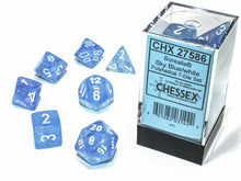 Chessex 7-Die Set - Borealis Luminary - Sky Blue/White