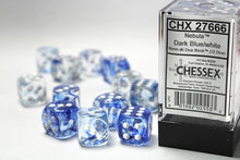 Chessex 16MM D6 Dice - Nebula - Dark Blue/White