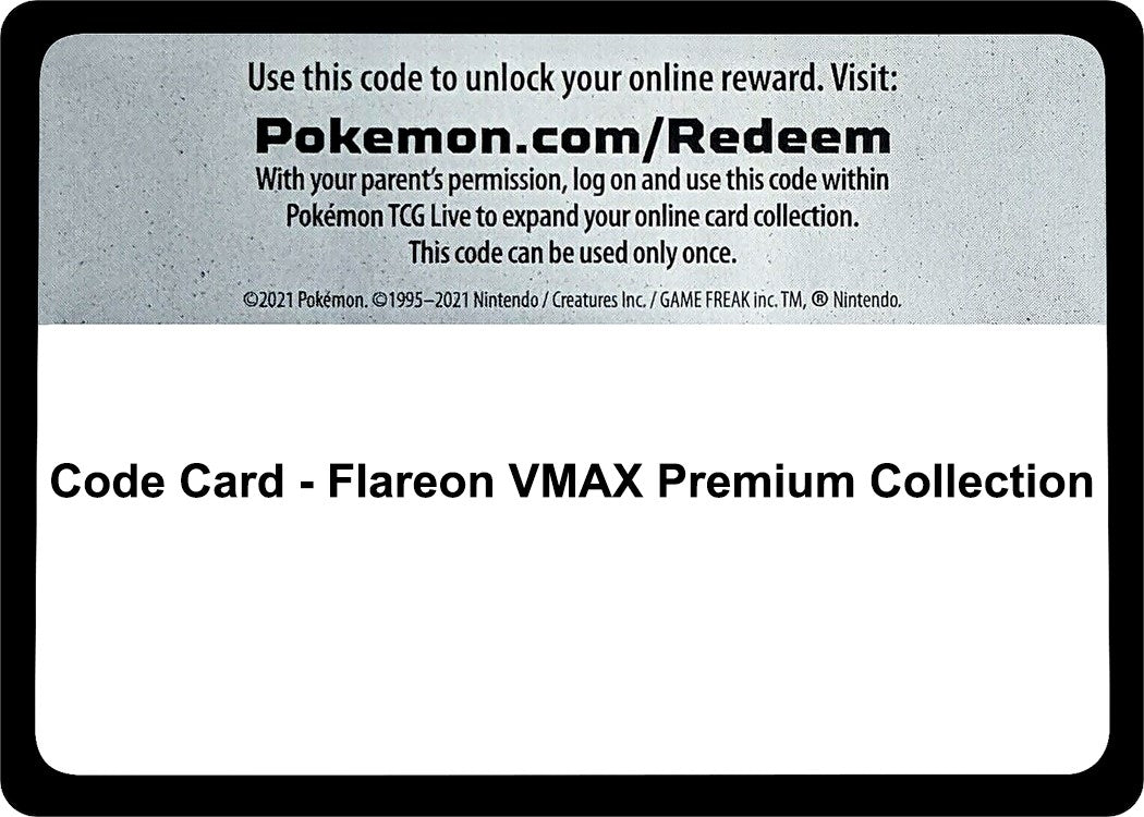 Image for Code Card - Flareon VMAX Premium Collection - Pokemon