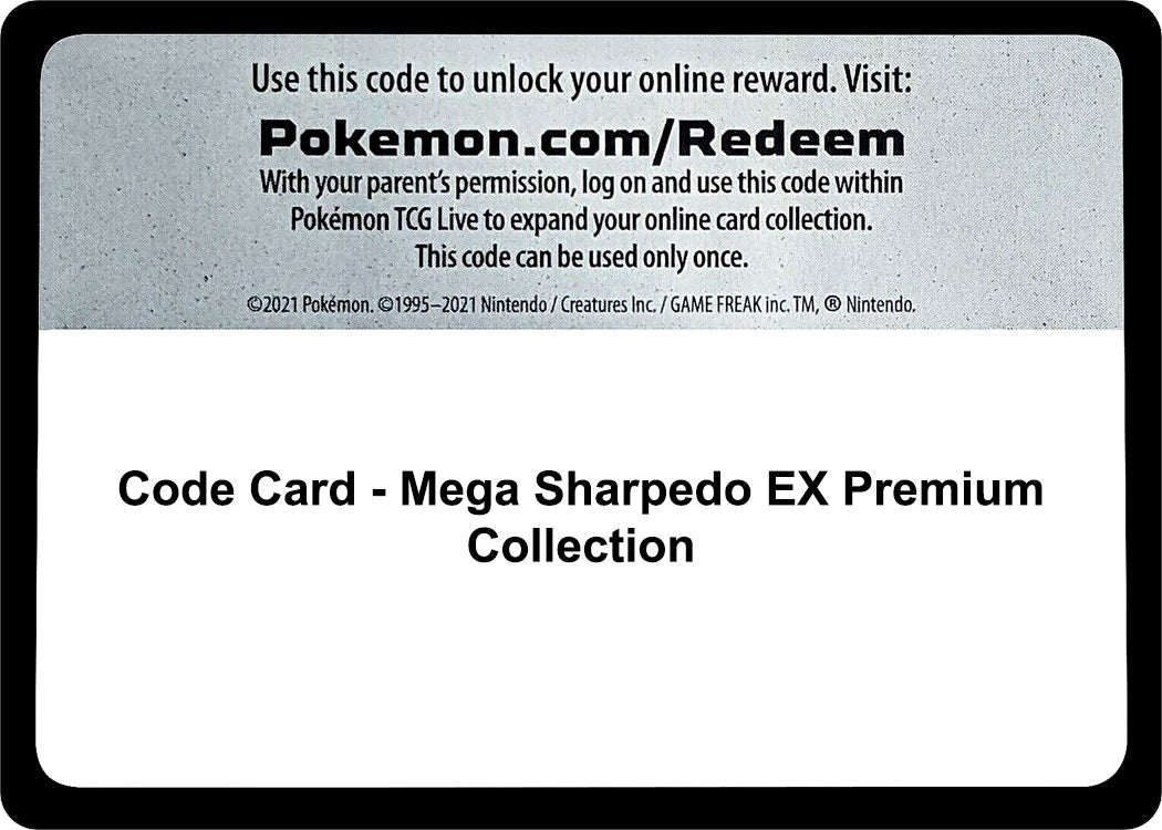 Image for Code Card - Mega Sharpedo EX Premium Collection - Pokemon