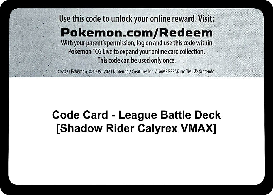 Image for Code Card - League Battle Deck [Shadow Rider Calyrex VMAX] - Pokemon