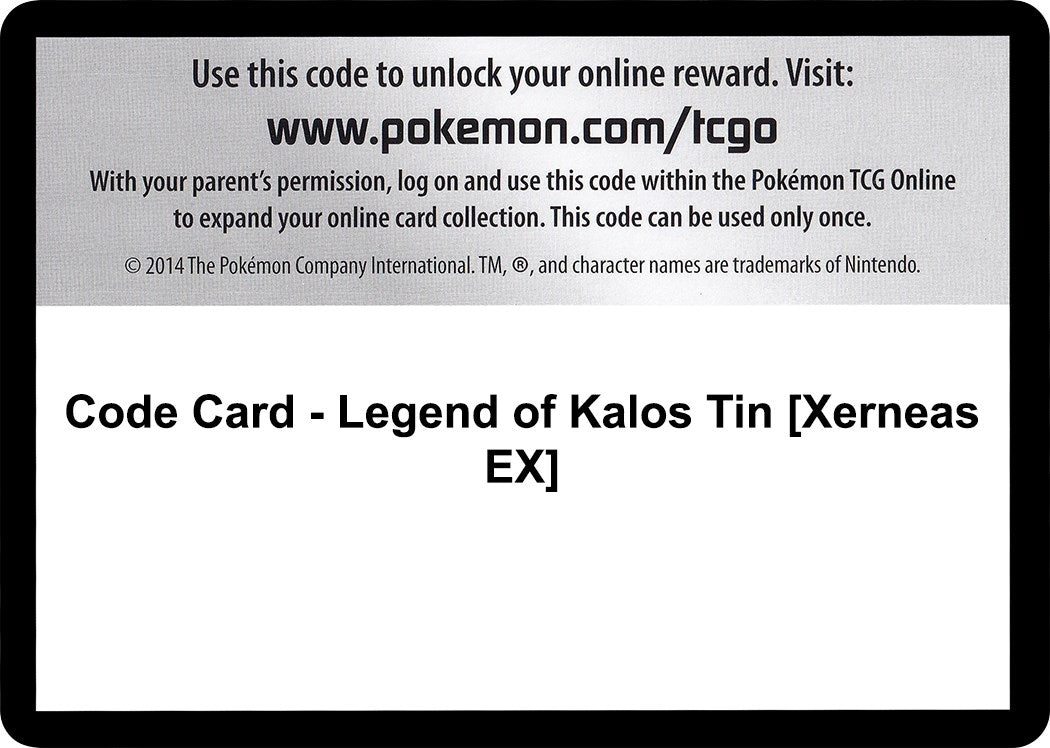 Image for Code Card - Legend of Kalos Tin [Xerneas EX] - Pokemon