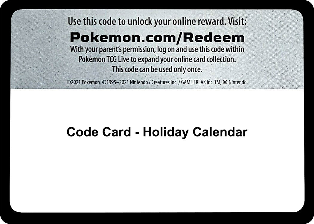 Image for Code Card - Holiday Calendar - Pokemon