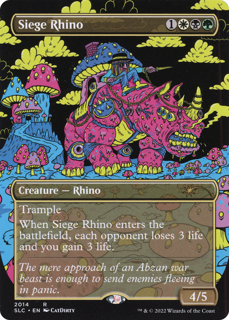 Siege Rhino (Borderless) [Secret Lair Countdown Kit]