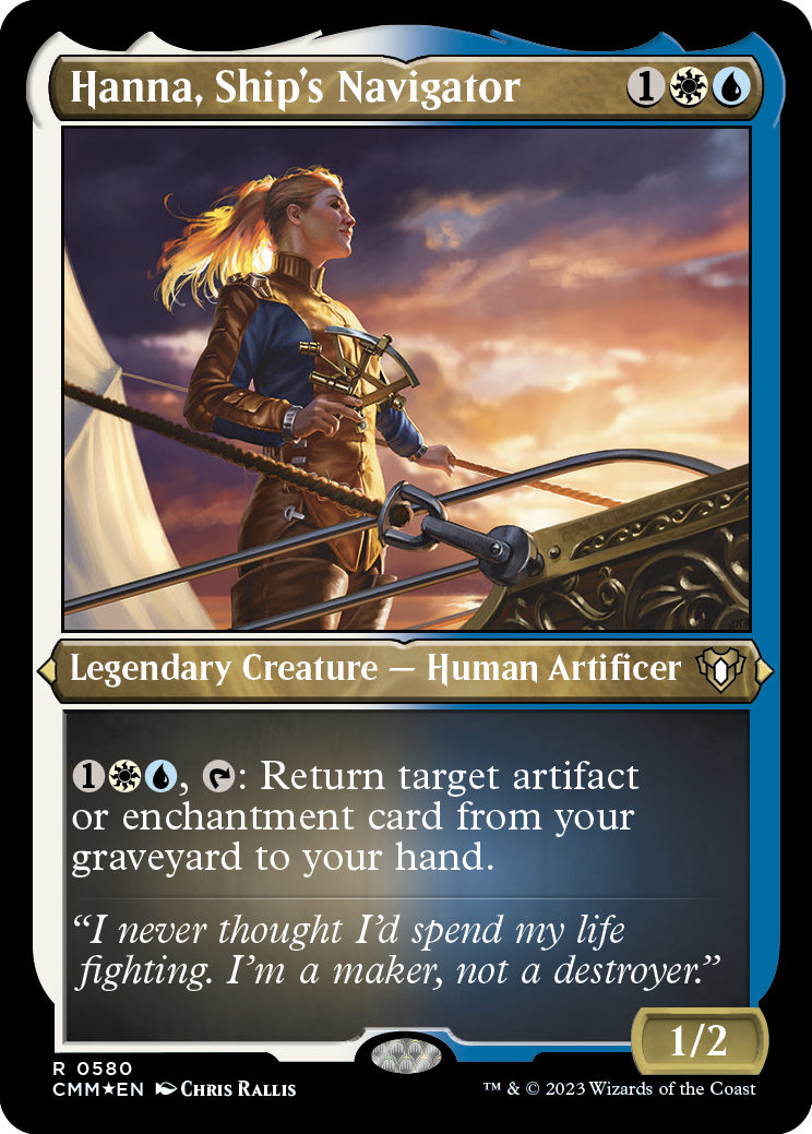 Hanna, Ship's Navigator (Foil Etched) [Commander Masters]