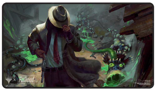 Ultra Pro Fallout® Mysterious Stranger Black Stitched Standard Gaming Playmat