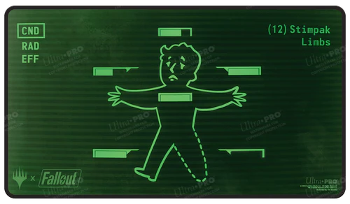 Ultra Pro Fallout® Inventory Management Black Stitched Standard Gaming Playmat
