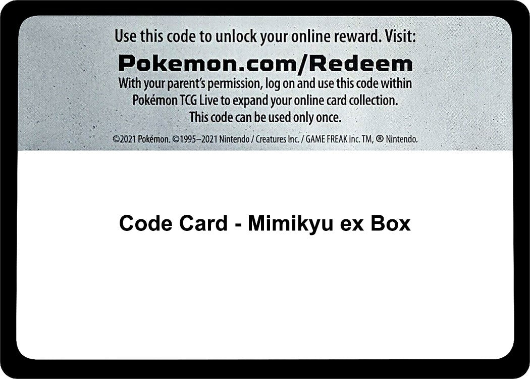 Image for Code Card - Mimikyu ex Box - Pokemon