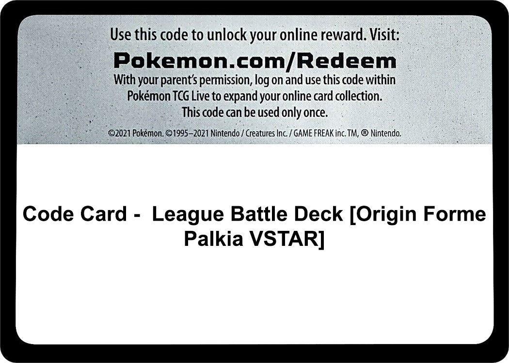Image for Code Card - League Battle Deck [Origin Forme Palkia VSTAR] - Pokemon