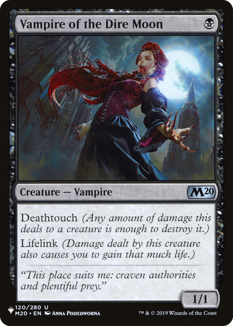 Vampire of the Dire Moon [The List Reprints]