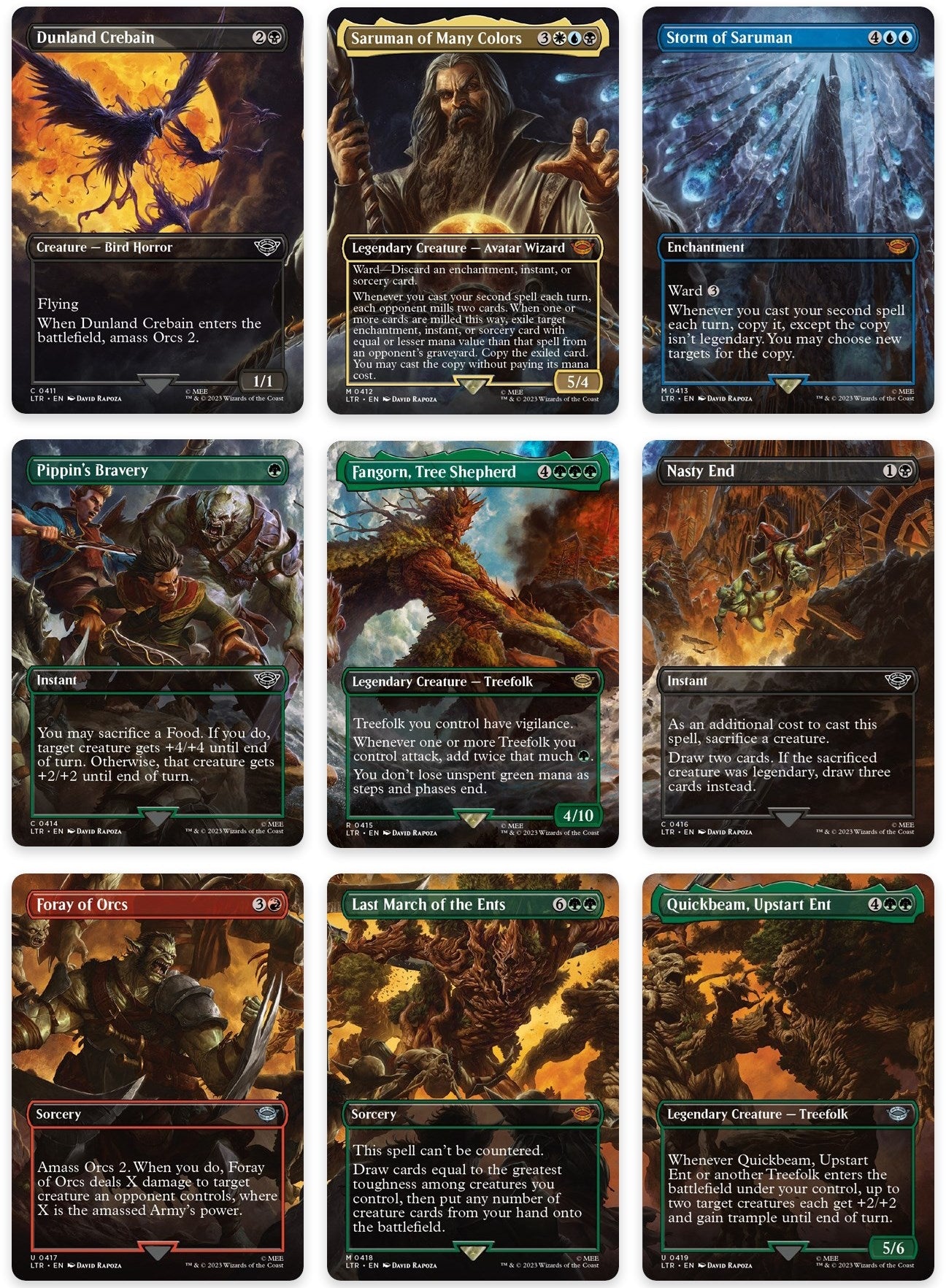 Image for Isengard Destroyed Scene [Set of 9] (411-419) - Magic: The Gathering