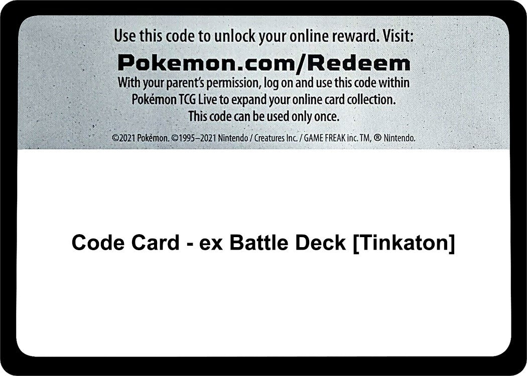 Image for Code Card - ex Battle Deck [Tinkaton] - Pokemon