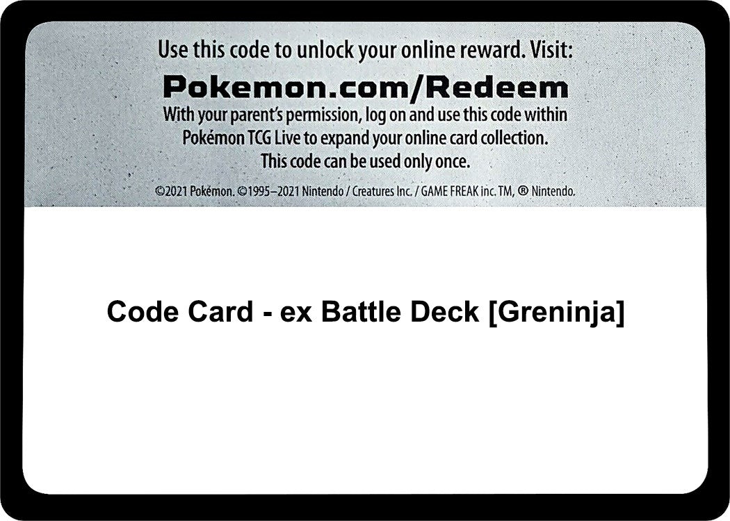 Image for Code Card - ex Battle Deck [Greninja] - Pokemon