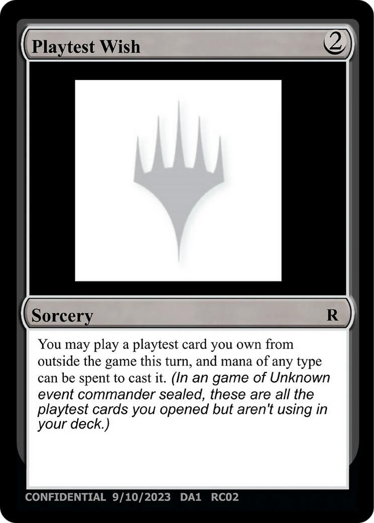 Image for Playtest Wish - Magic: The Gathering