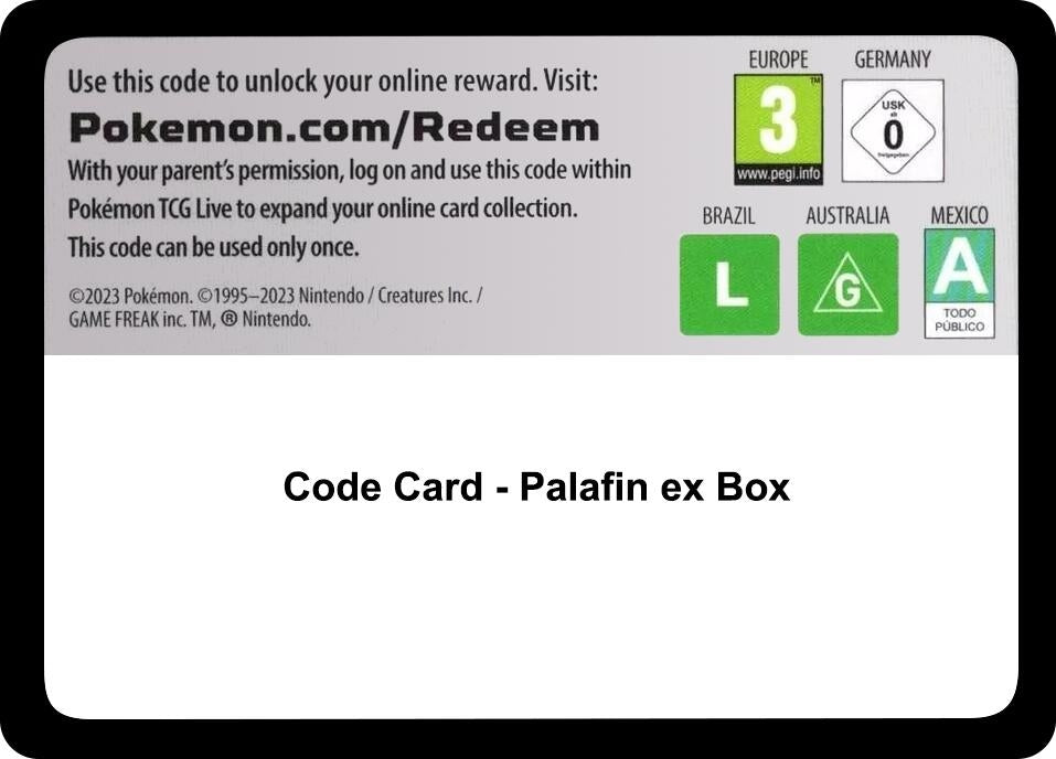 Image for Code Card - Palafin ex Box - Pokemon
