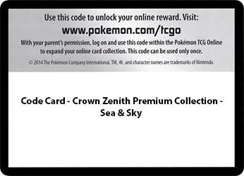 Image for Code Card - Sea & Sky Premium Collection - Pokemon