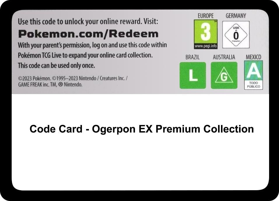 Image for Code Card - Ogerpon EX Premium Collection - Pokemon
