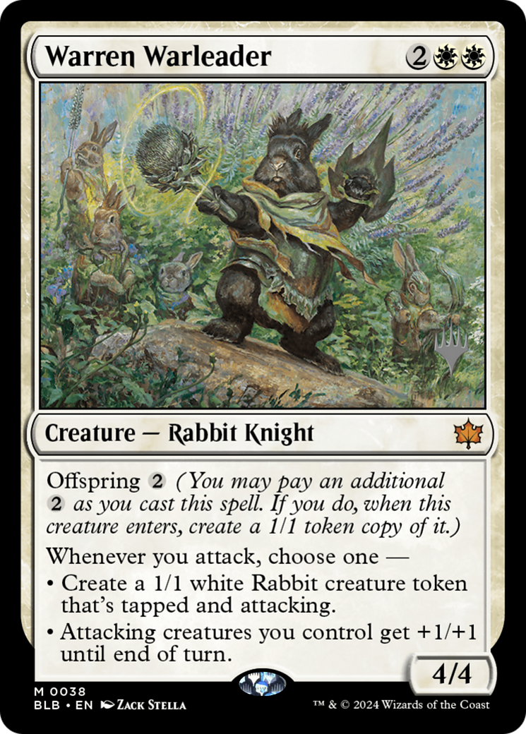 Warren Warleader (Promo Pack) [Bloomburrow Promos]