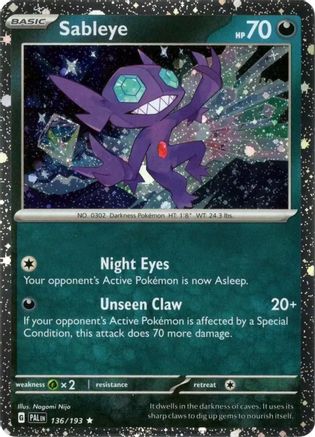 Sableye (136/193) (Cosmos Holo) [Scarlet & Violet: Paldea Evolved]