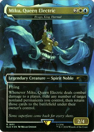 Miku, Queen Electric - Brago, King Eternal (Rainbow Foil) [Secret Lair Drop Series]