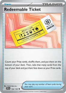 Redeemable Ticket (156/159) [Scarlet & Violet: Journey Together]