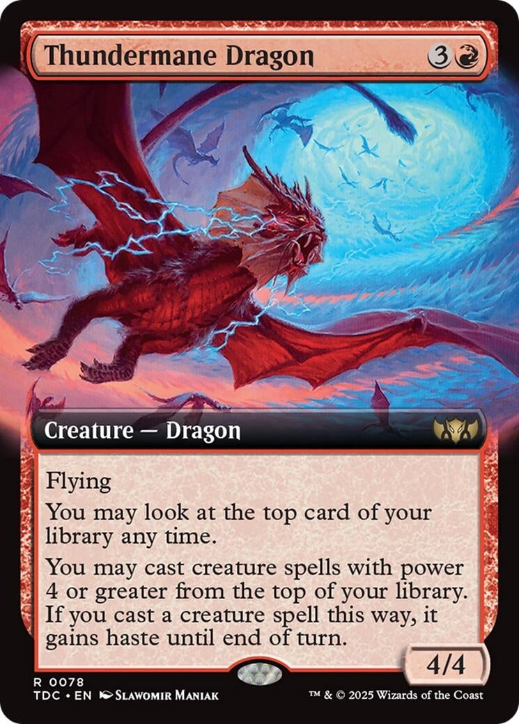Image for Thundermane Dragon (Extended Art) (78) - Magic: The Gathering