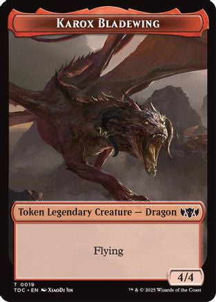 Karox Bladewing // Copy Double-Sided Token [Tarkir: Dragonstorm Commander Tokens]
