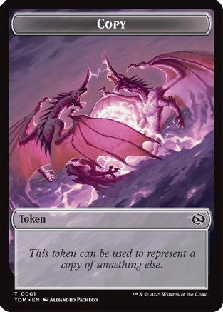Copy // Monk Double-Sided Token [Tarkir: Dragonstorm Tokens]