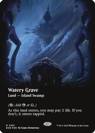Watery Grave (Borderless) (Galaxy Foil) [Edge of Eternities]