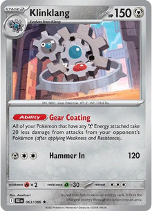 Klinklang (063/086) (Reverse Holo) [Scarlet & Violet: Black Bolt]