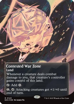 Contested War Zone (0143) (Borderless) (Galaxy Foil) [Edge of Eternities: Stellar Sights]