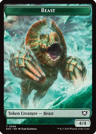 Beast (0006) // Elemental (0007) Double-Sided Token [Edge of Eternities Commander Tokens]