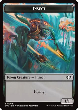 Insect // Elemental (0008) Double-Sided Token [Edge of Eternities Commander Tokens]