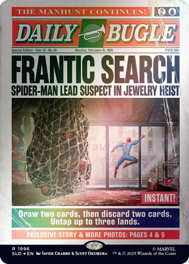 Image for Frantic Search (1996) (Rainbow Foil) (1996) - Magic: The Gathering
