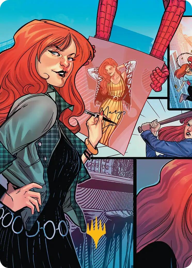 Image for Mary Jane Watson Art Card (Gold-Stamped Planeswalker Symbol) (50) - Magic: The Gathering