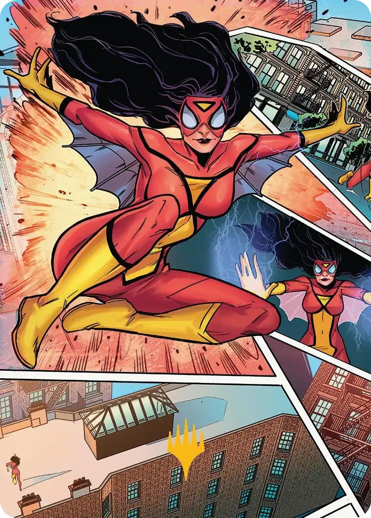 Image for Spider-Woman, Stunning Savior Art Card (Gold-Stamped Planeswalker Symbol) (51) - Magic: The Gathering