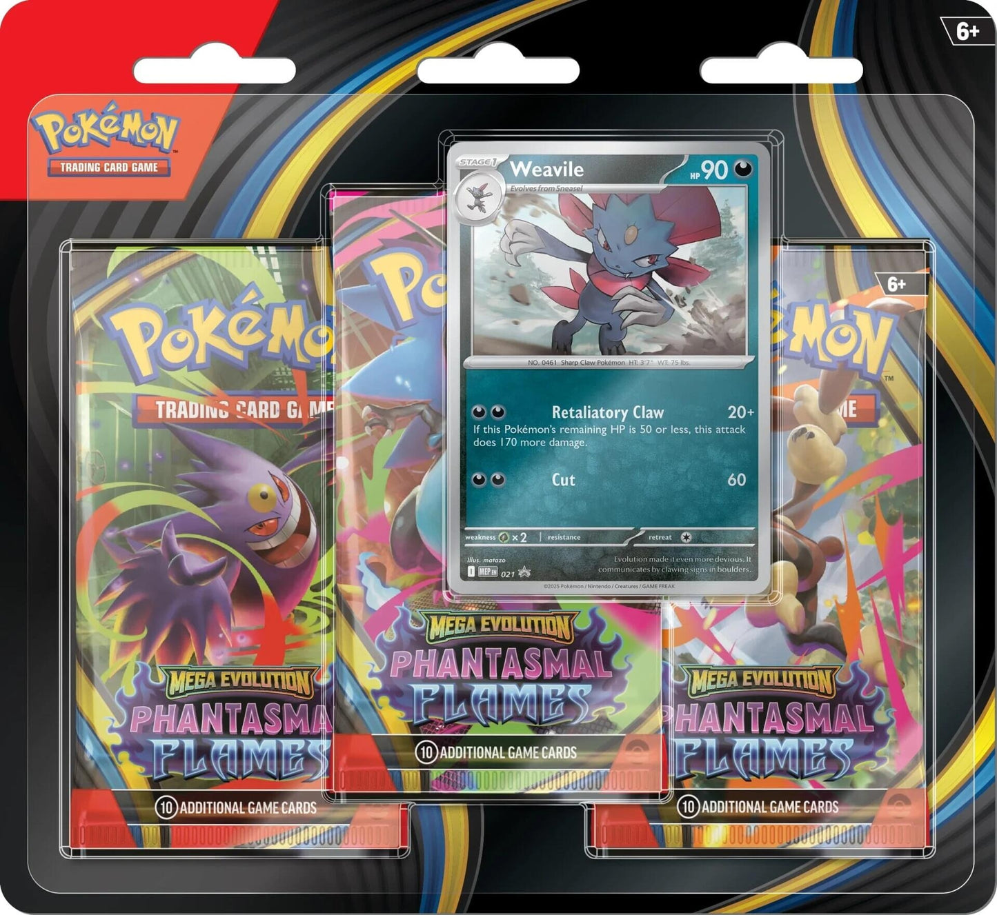 Pokemon Mega Evolution Phantasmal Flames 3 Pack Blister