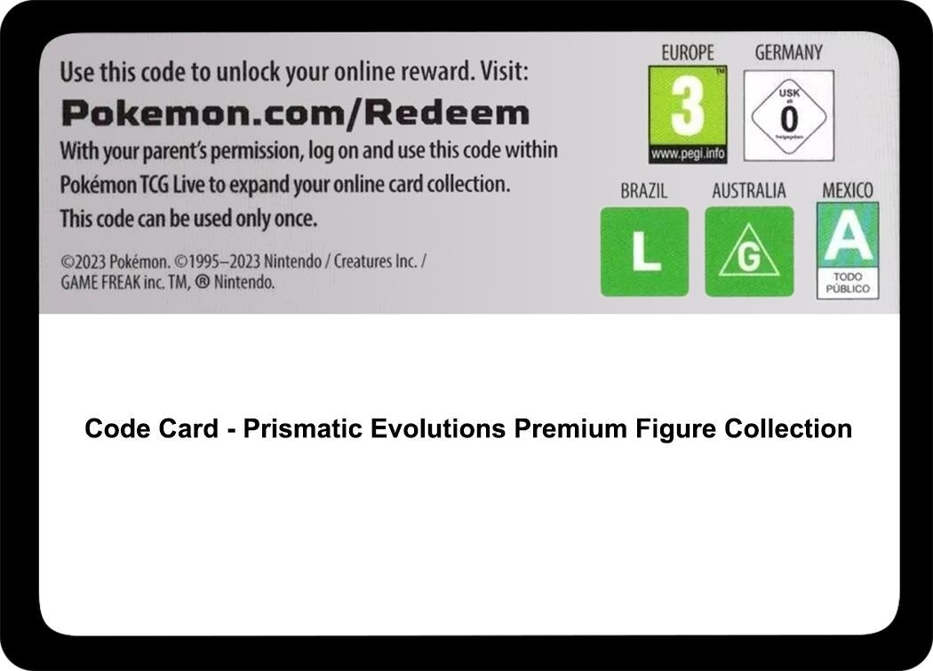 Image for Code Card - Prismatic Evolutions Premium Figure Collection - Pokemon